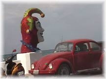 Mardi Gras Clown at the Cozumel Seawall