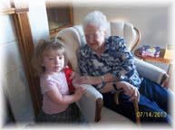 Nina at 88 with great grand daughter